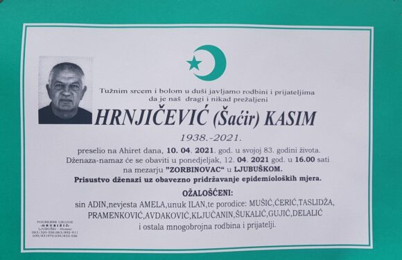 Preselio Kasim (Šaćir) Hrnjičević